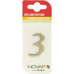 Adhésif plastique en relief coloris or Novap - 3