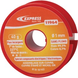 Soudure étain bobine Express - Spécial composants électriques - 40 g