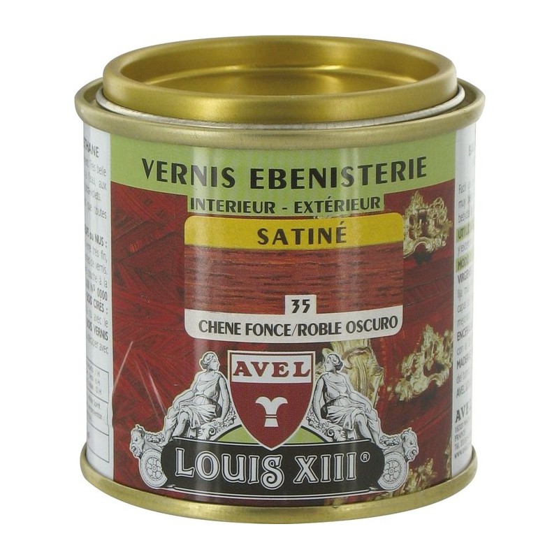 Vernis bois satiné 125 ml Avel Louis XIII - Chêne foncé