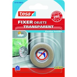 Ruban adhésif - Tesa - Longueur 1,5 m x Largeur 19 mm - Transparent