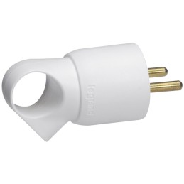 Fiche plastique avec anneau 2P+T 16 A Legrand - Mâle - Blanc