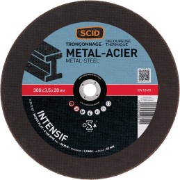 Disque abrasif à moyeu plat SCID - Métaux - Diamètre 300 mm - Alésage 20 mm