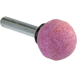 Meule sur tige au corindon rose SCID - Sphérique - Diamètre 20 mm