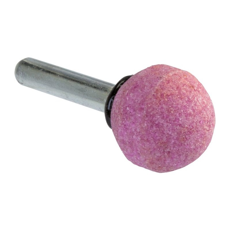 Meule sur tige au corindon rose SCID - Sphérique - Diamètre 20 mm