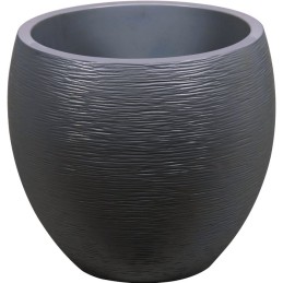 Pot plastique EGG Graphit EDA - Gris anthracite - 46 l