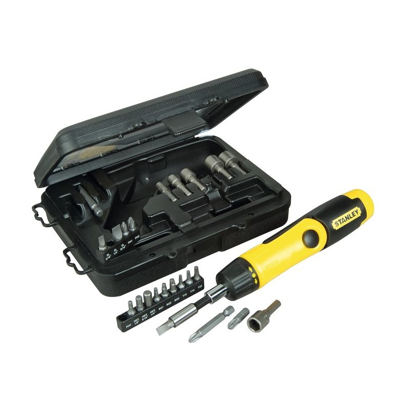 Coffret tournevis articulé porte-embouts Stanley - 25 pièces