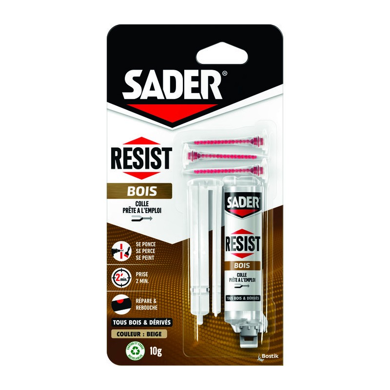 Colle à bois - Resist bois - Sader - 10 g