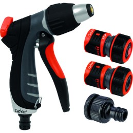 Kit d'arrosage avec pistolet - Lock - Capvert - 4 pièces