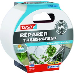 Adhésif transparent pour des réparations temporaires - Tesa - 10 m x 48 mm