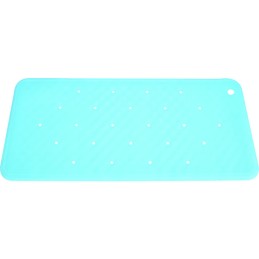 Tapis de baignoire en caoutchouc - Bleu - L 74 cm - l 34 cm