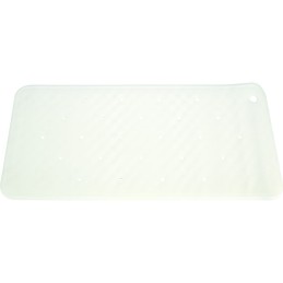 Tapis de baignoire en caoutchouc - Blanc - L 74 cm - l 34 cm
