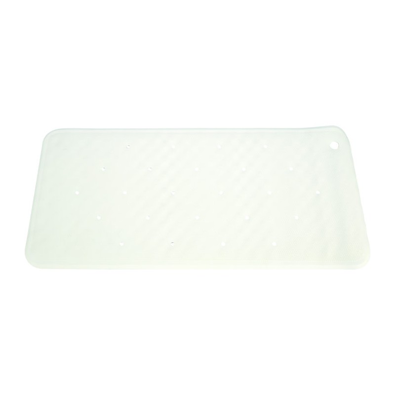 Tapis de baignoire en caoutchouc - Blanc - L 74 cm - l 34 cm