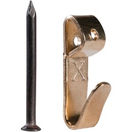 Crochet à tableau - 22 x 6 mm - Vendu par 10 - Cadap