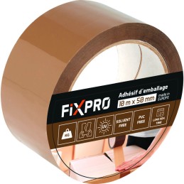 Ruban adhésif d'emballage - Fixpro - Longueur 100 m x 50 mm
