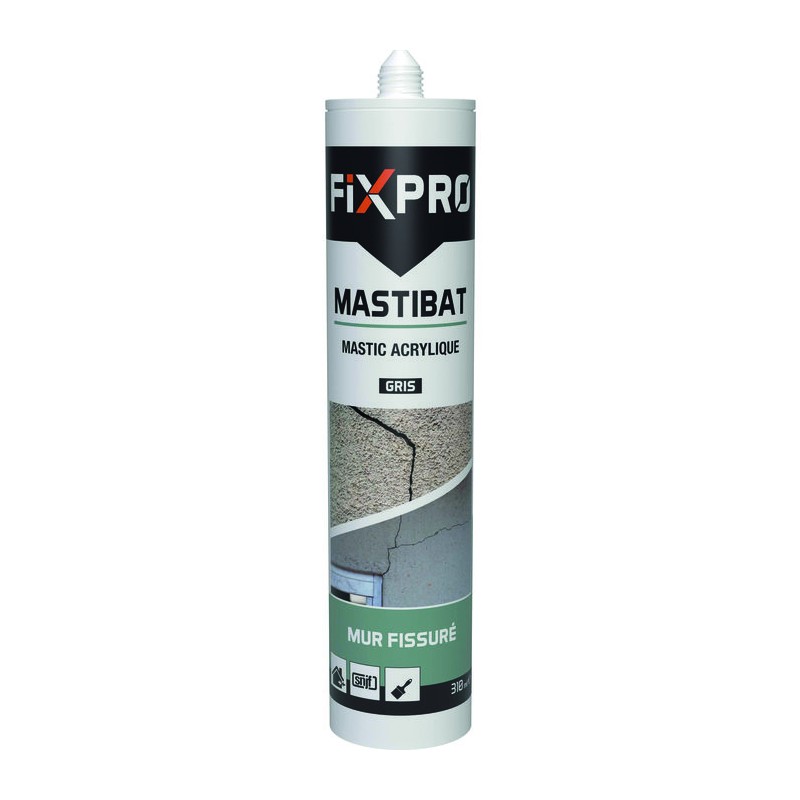 Mastic monocomposant acrylique - Mastibat - Fixpro - Gris