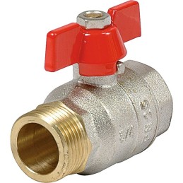 Vanne papillon laiton nickelé - MF 3/4" - Sferaco