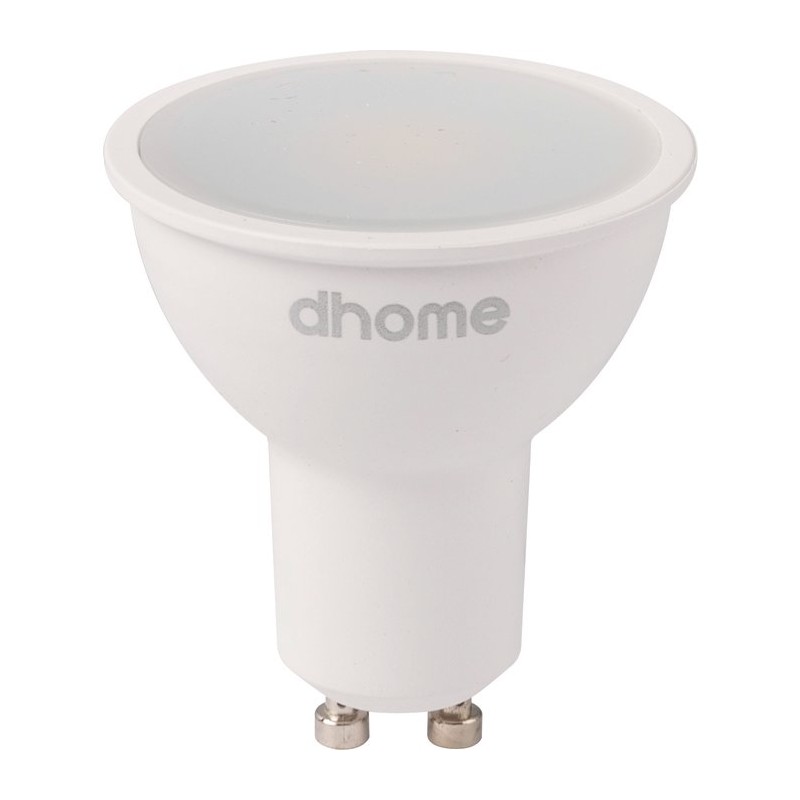 Ampoule LED spot - Dhome - GU10 - 5 W - 450 lm - 4000 K - 100° - Dimmable - Boite