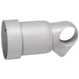 Fiche plastique avec anneau 2P+T 16 A Legrand - Femelle - Gris