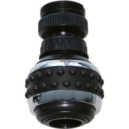 Aérateur orientable noir - M 24 x 100 - F 22 x 100 - 2 jets - Neoperl