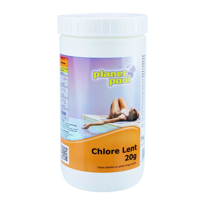 Chlore lent - Pastille 20g  - Planet pool