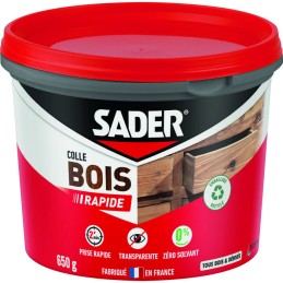 Colle à bois vinylique à prise rapide 650g - SADER