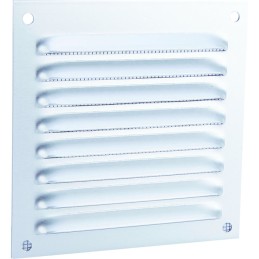 Grilles de ventilation aluminium anodisé à persienne avec moustiquaire 100x100mm