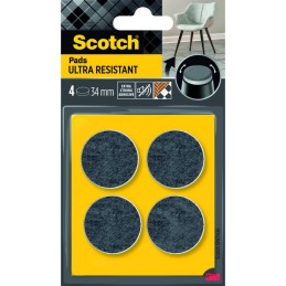 4 patins ultra résistant feutres bi-matière  Ø34mm - SCOTCH