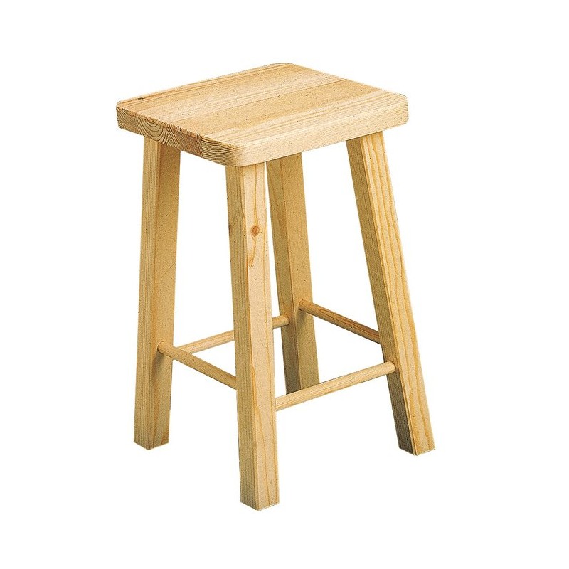 Tabouret bois - L x l x h - 27 x 27 x 45 cm