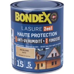 Lasure 2 en 1 haute protection - Incolore - 1 l