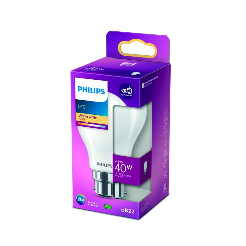 Ampoule LED 4,5W - 40W B22 - PHILIPS