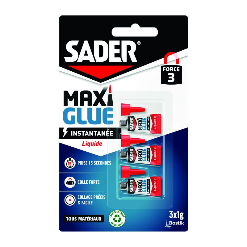 Colle Maxiglue liquide 3*1g - SADER
