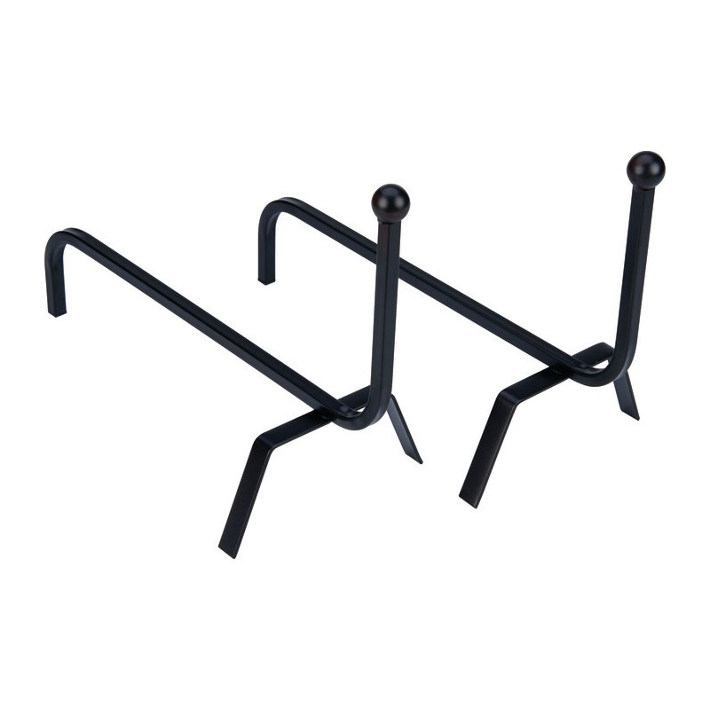 Chenet métal forgé noir