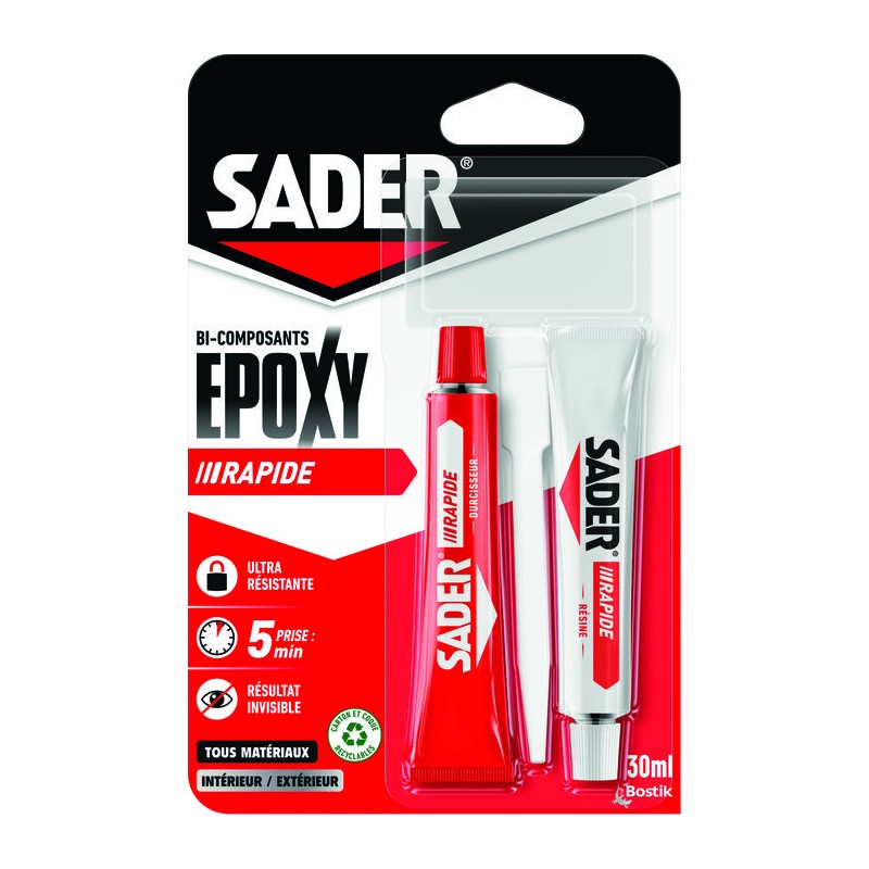 Colle EPOXY RAPIDE 2*15 ml - SADER