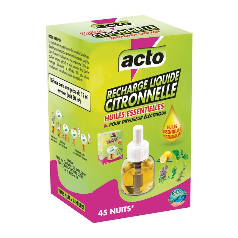 Recharge liquide citronnelle pour diffuseur - ACTO