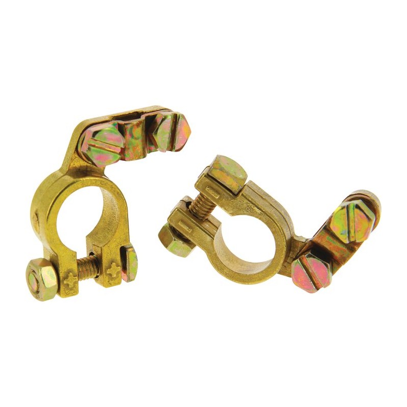 2 cosses batterie double serrage laiton - XL TECH