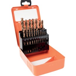 Coffret foret métaux HSS Cobalt  - SCID - 19 pièces - De 1 à 10 mm