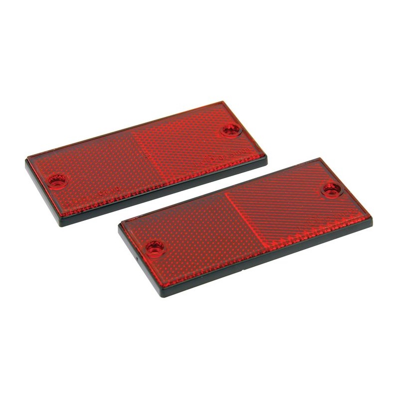 2x catadioptres homologués rouges - XL tools