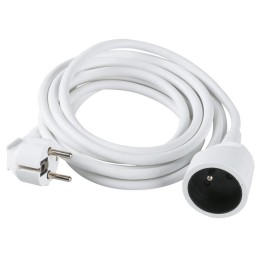 Prolongateur câble souple blanc Dhome - H05 VV-F 3G 1,5 mm² - Longueur 5 m