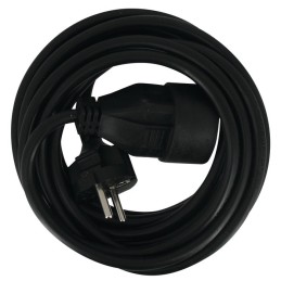 Prolongateur câble souple noir Dhome - H05 VV-F - Longueur 5 m - Section 1,5 mm²