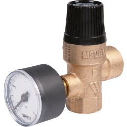 Soupape de sécurité avec manomètre - Femelle