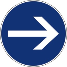 Panneau de signalisation d'obligation