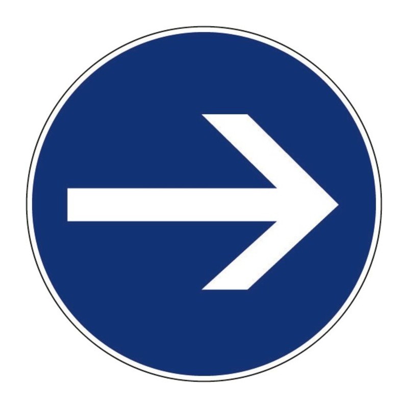 Panneau de signalisation d'obligation