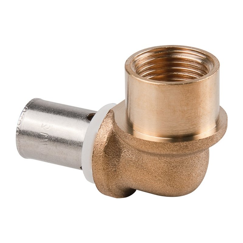 Raccord coudé PER à sertir - Femelle