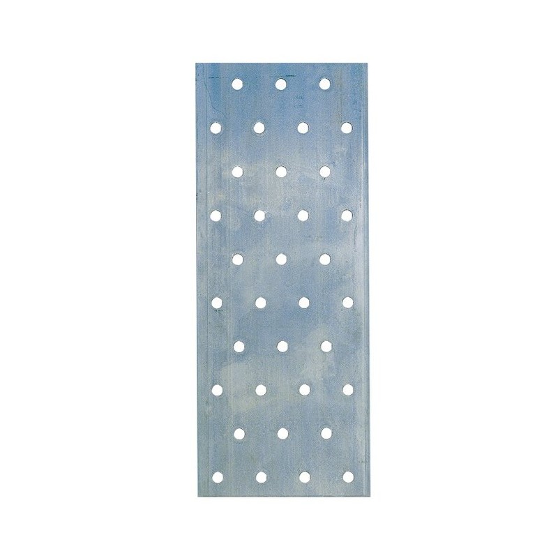 Platine galvanisée multi trous Alberts - Hauteur 60 mm - Largeur 200 mm