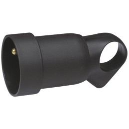 Fiche plastique avec anneau 2P+T 16 A Legrand - Femelle - Noir