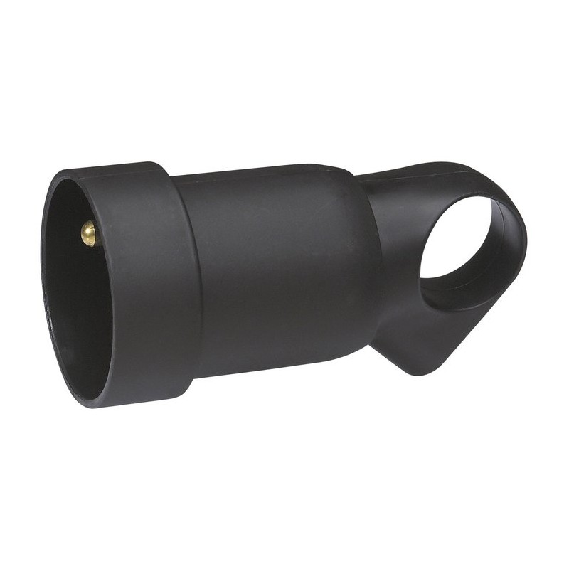 Fiche plastique avec anneau 2P+T 16 A Legrand - Femelle - Noir