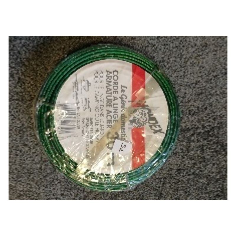 Corde à linge armature acier 20m