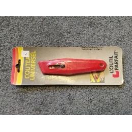 Couteau lino plastique lame rentrante