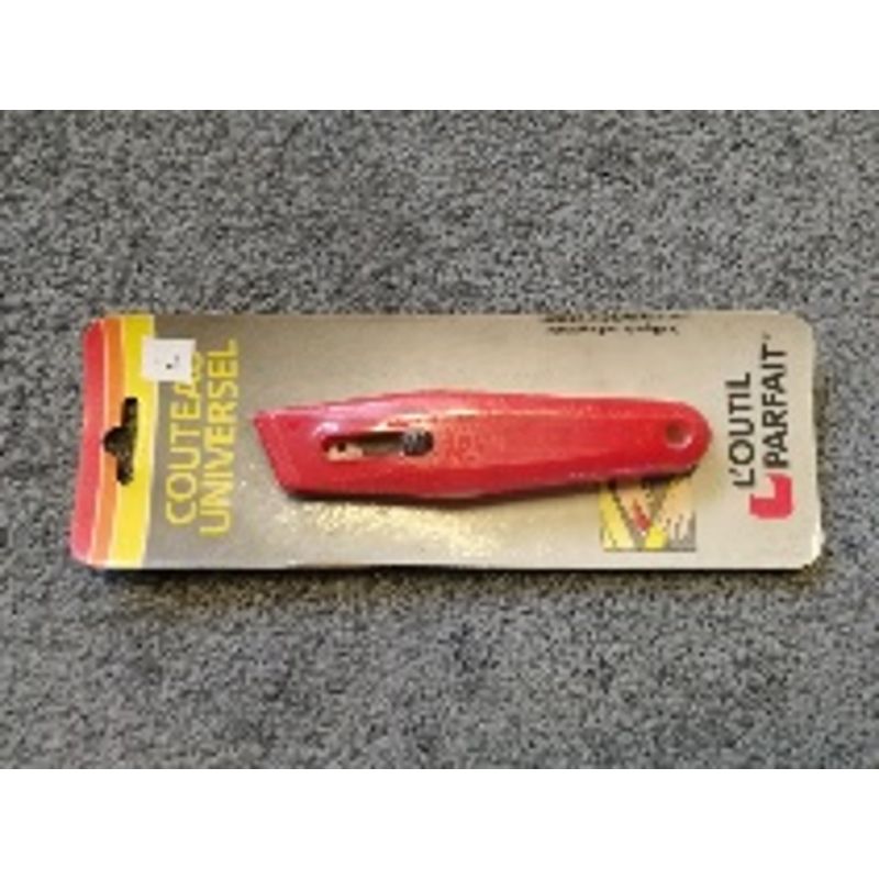 Couteau lino plastique lame rentrante