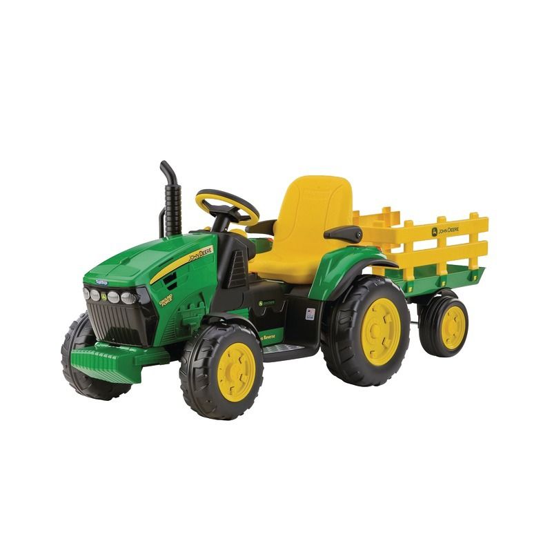 TRACTEUR ELECTRIQUE JOHN DEERE GROUND FORCE AVEC REMORQUE - Peg Perego